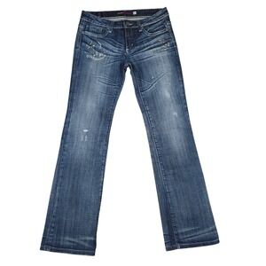 Vigoss Collection Miami Boot Jeans Embellished Embellished Rhinestone Studded